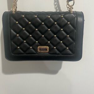 Badgley Mischka crossbody with diamond quilted studs handbag